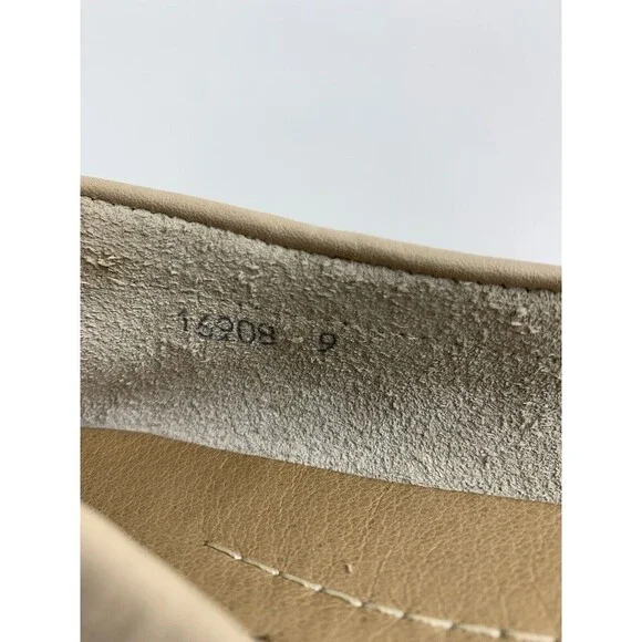 J Crew Soft Leather Loafer Taupe Bridle Bit Moccasin Toe Slip On Flat Womens 9 - Picture 8 of 12